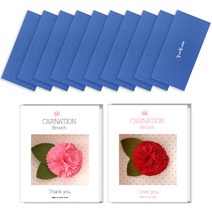 투영디자인 카네이션 브로치 2종 + 메세지 선물봉투 10p, 감사합니다, 1세트