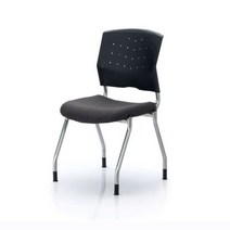 플러키 팔무 고정형 사무 의자, 블랙 + 블랙