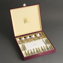 인스푼 장수거북 24K 실버 수저세트, 수저 5p + 젓가락 5p + 실크케이스 + 품질보증서 + 쇼핑백