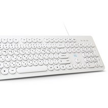 TG삼보 아이솔레이션 라운드형 유선 키보드, TG-K8600U, 화이트, 일반형