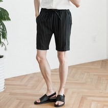 단군 남성용 허리밴딩 스트라이프 반바지