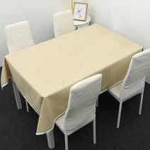 마켓피오 주방 린넨 레이스 고급 식탁보, 연겨자, 140 x 180 cm