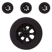 와우베이비 리안 스핀 LX 전용 유모차 앞바퀴   뒷바퀴 커버 세트, 블랙, 1세트