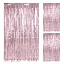 파티 수술 은박 커튼 3p, 샤틴핑크