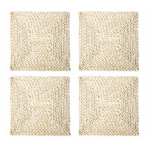 마켓피오 주방 레트로 라탄 식탁매트 4p, 혼합색상, 30 x 30 cm