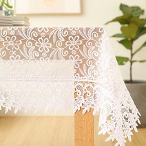 마켓피오 유럽 레이스 레트로 식탁보, 타입1, 95 x 145 cm