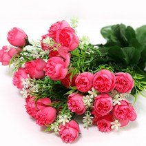 조아트 조화 성묘꽃 12대 케이라로즈 3p, 핑크