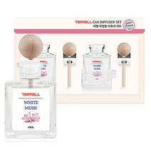 테렐 차량용 디퓨저 40ml x 2p + 우드봉 2p, 화이트머스크, 1세트