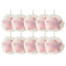 블럭마트 별 모양 샤워볼, 핑크, 10개