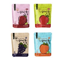 아비삭 새콤달콤 과일칩 세트 14g x 4종세트, 포도, 딸기, 사과, 감, 1세트