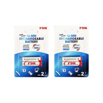 FDK 니켈수소 충전지 AAA 800mAh, 2개입, 2개