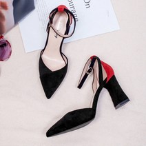 올나인 감각적인 배색포인트 여성구두 8cm