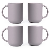 보울보울 레트로라인 핸들머그 370ml, 애쉬그레이, 4개