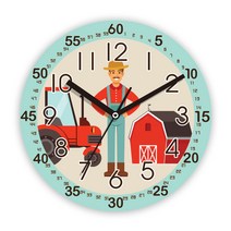 어린이 교육용 무소음 벽세계 30cm, 농장(ED1039)