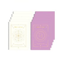 아이비스 슬림 원링 노트 소원카드 11373, 화이트, 핑크, 10개