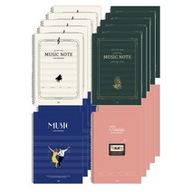 아이비스 슬림 음악노트 SP11391, 크림, 딥그린, 네이비, 핑크, 20개