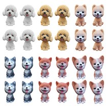블럭마트 차량용 강아지 흔들인형 4p, 랜덤발송