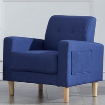 수오 포유 1인 패브릭 소파, 블루