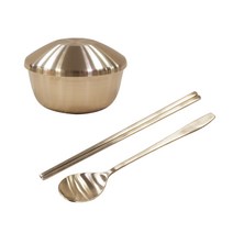 사공삼 안성유기 밥공기 + 수저세트, 1세트