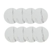 블럭마트 대리석무늬 컵받침대 원형 8p, 랜덤 발송