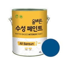 페인트인포 올바른 수성 페인트 4L, 르그랑블루, 1개