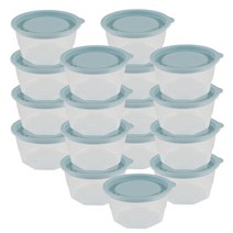로제프 쿠킹쿡 전자레인지 밀폐용기, 17개, 밀폐용기 스카이블루 350ml x 17p