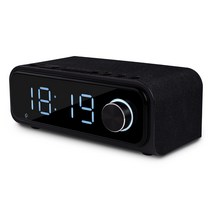 루미2 FM라디오 LED 알람시계 올인원 블루투스 5.0 스피커 RooMi2, 블랙