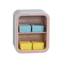그뤠잇라이프 다용도 벽걸이 욕실 미니 수납함, 핑크, 1개