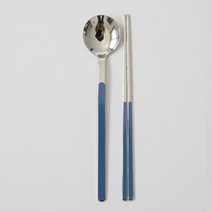 세라믹코팅 아이리스 수저세트 다크블루, 1세트, 젓가락 + 숟가락