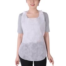 마켓에이 주방 일회용 부직포 앞치마 10p, 화이트, 1개