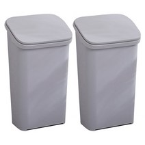 블럭마트 주방 홈 사무실 쓰레기통 20L, 그레이, 2개