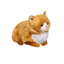 리얼 고양이 인형 페르시안 친칠라, 18cm, 브라운