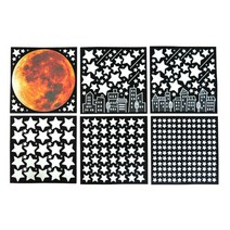 환타스틱스 문시티 야광스티커 6종 GS-603, 혼합색상