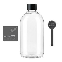 투명 페트병 ARB330 + 검정캡 + 스티커 11M, 330ml, 10세트