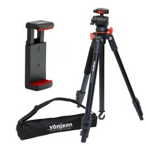 본젠 삼각대 블랙 VT-340M + 스마트폰 그립 거치대 블랙, VT-350M(삼각대 + 거치대)