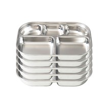 스텐 무광 3찬 다이어트 식판 5p