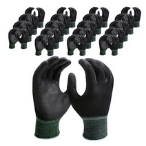 PU 손바닥 코팅장갑 M, 검정색, 20개