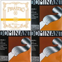 피라스트로 골드E + 도미넌트 ADG 바이올린현 스트링 세트 ball end, 혼합색상