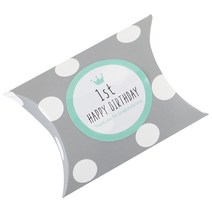 미니 땡땡이 반달상자 100p + 첫돌 스티커 파스텔 민트 100p, 그레이, 1세트