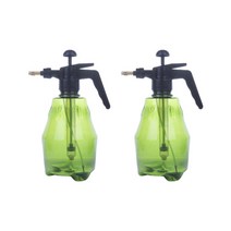 아리코 투명 글라스 다이아몬드형 공기압력 분무기 D TYPE 그린 1.5L, 2개