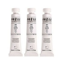 신한 한국화물감 20ml 낱색/전문가용/동양화물감, 301 WHITE 호분