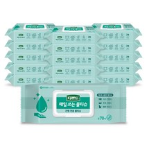 디펜드 매일 쓰는 물티슈 캡형, 70매입, 16팩