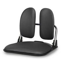 접이식 좌식 무빙 듀얼백 메쉬 의자 DB-3500, 블랙