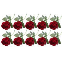 블럭마트 조화 단일 장미꽃 1송이 10p, TYPE2