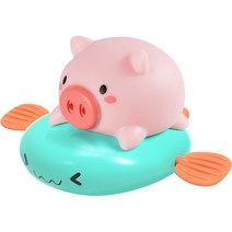 레츠토이 튜브타는 피기 보트 물총 장난감, 1개, 혼합색상