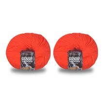 미소털실 뉴애니울 뜨개실 50g x 2p, 6010 오렌지, 180m
