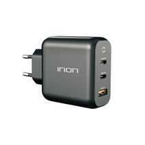 아이논 65W GaN PD PPS 3포트 고속 멀티충전기 IN-GaN310P-BK, 블랙, 1개