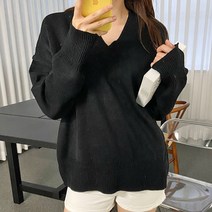 제이에이치스타일 여성용 데일리 브이넥 니트 ITROK202