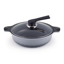 은스홈 통주물 프리미엄 IH 세라믹코팅 전골냄비, 그레이, 24cm