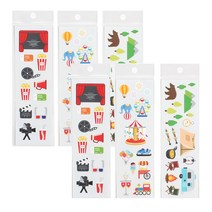 스티커마켓 스티커 3종 세트, 영화관, 놀이동산, 캠핑, 2세트